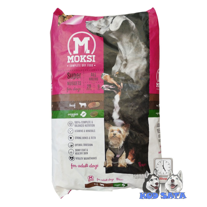 Moksi Hrana Za Pse, Govedina i Povrće 10kg