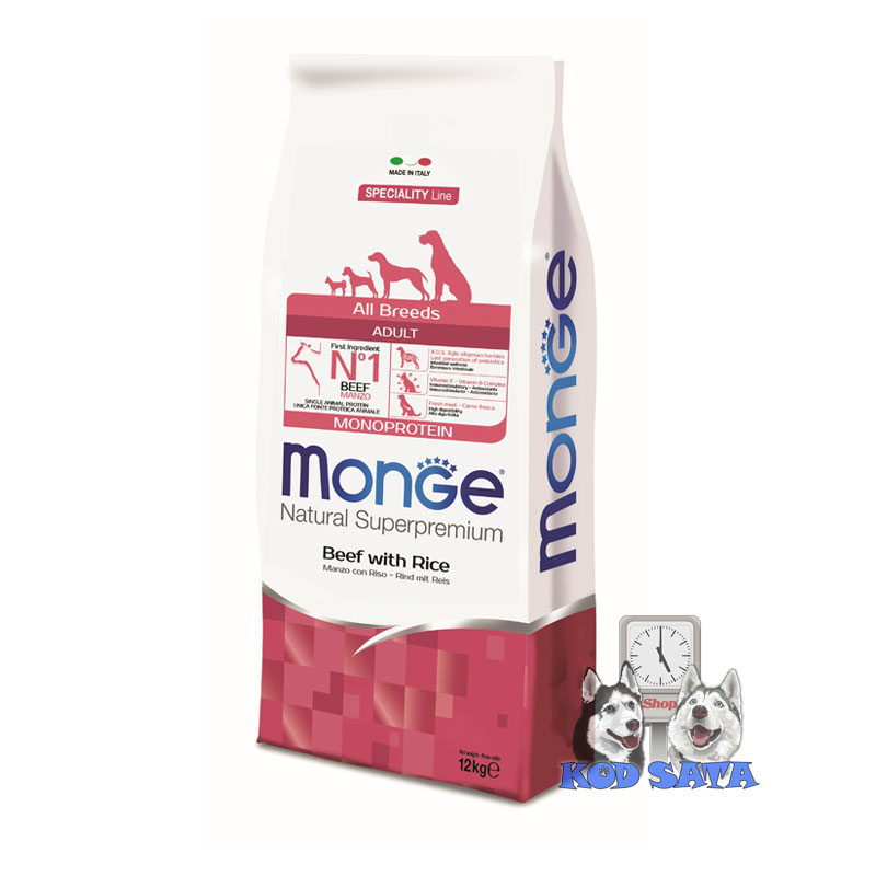 Monge Monoprotein Hrana Za Pse, Govedina i Pirinač