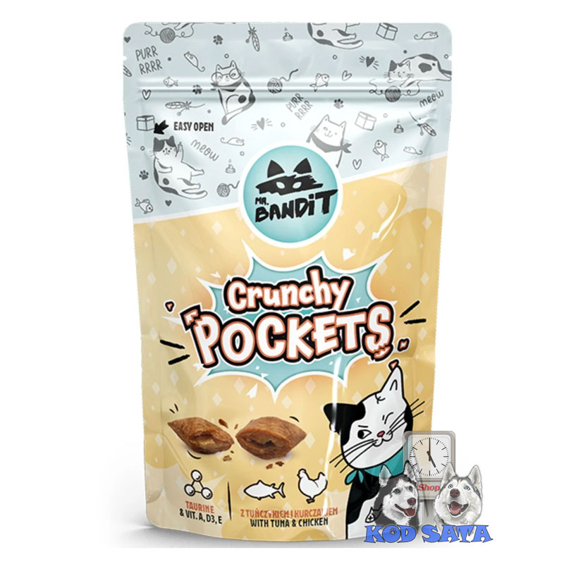 Mr. Bandit Poslastica Za Mačke Hrskavi Džepići, Tuna i Piletina 40g