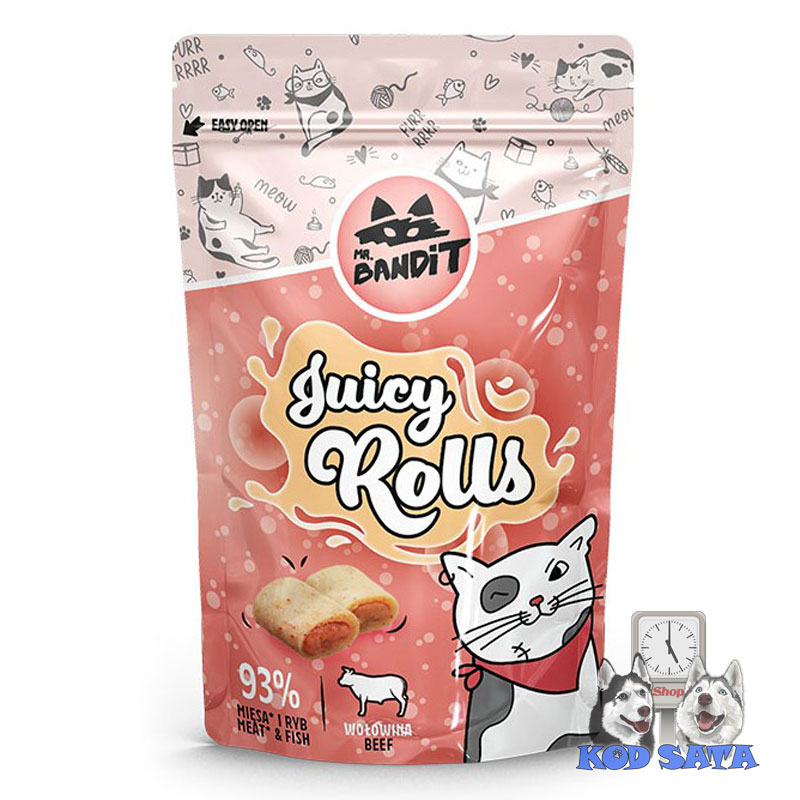 Mr. Bandit Poslastica Za Mačke Sočni Rolat, Govedina 40g