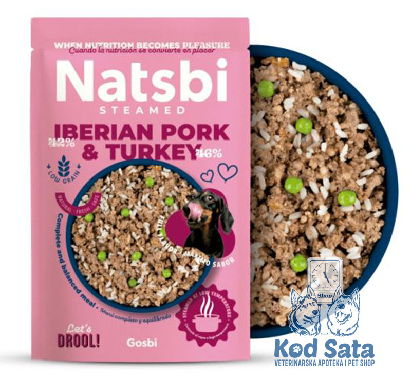 Natsbi Gastronomska Kuvana Hrana Za Pse, Iberijska Svinja i Ćuretina 200g