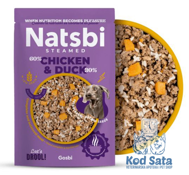 Natsbi Gastronomska Kuvana Hrana Za Pse, Piletina i Pačetina 200g