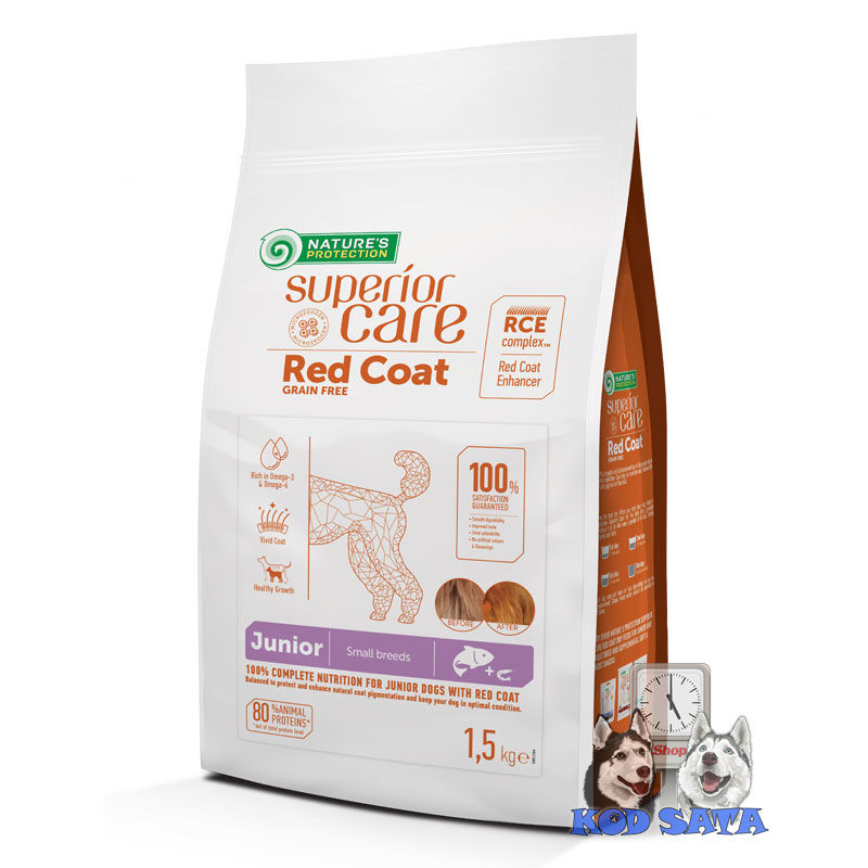Nature's Protection Hrana Za Riđe/Crvene Pse Malih Rasa, Junior Losos 