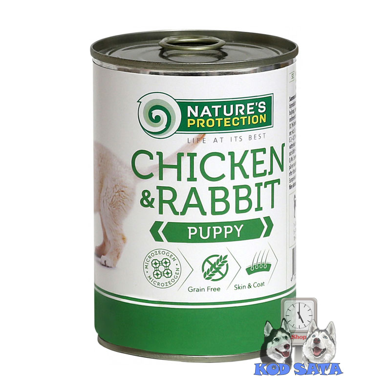 Nature's Protection Konzerva Za Štence, Puppy Piletina i Zečetina 6x400g