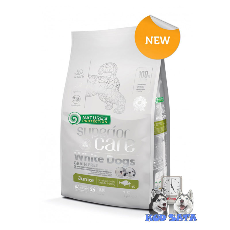 Nature's Protection Hrana Za Bele Pse, Mini Junior Bela Riba 