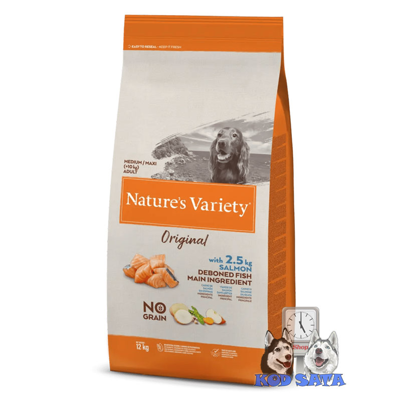 Nature's Variety Healthy Grain Hrana Za Pse Medium Adult Bela Riba (Beli Psi)