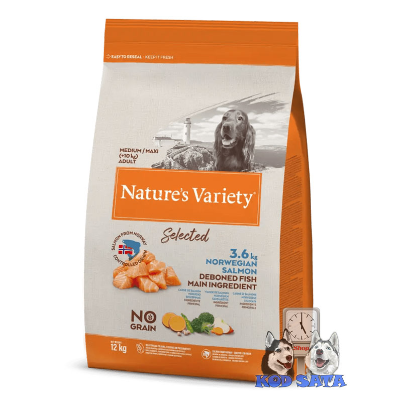 Nature's Variety No Grain Hrana Za Pse Srednjih/velikih Rasa, Norveški Losos