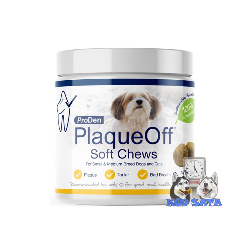 Plaque Off Za Pse, Mekane Poslastice Za Čišćenje Zuba S/M 90g