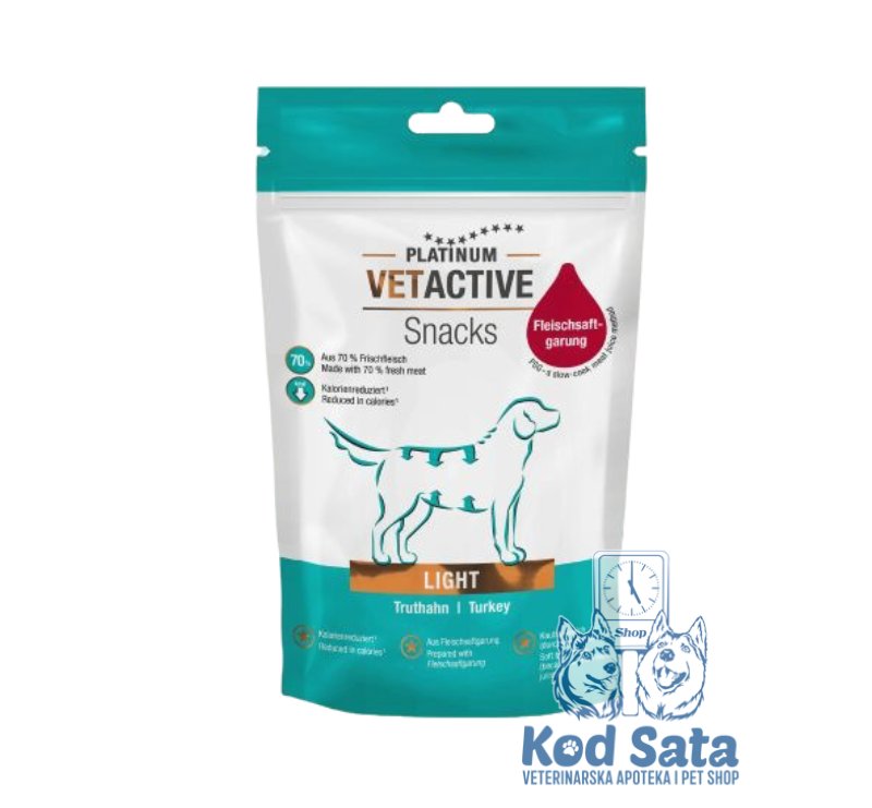 Platinum VetActive Poslastice Za Pse, Light Ćuretina 200g