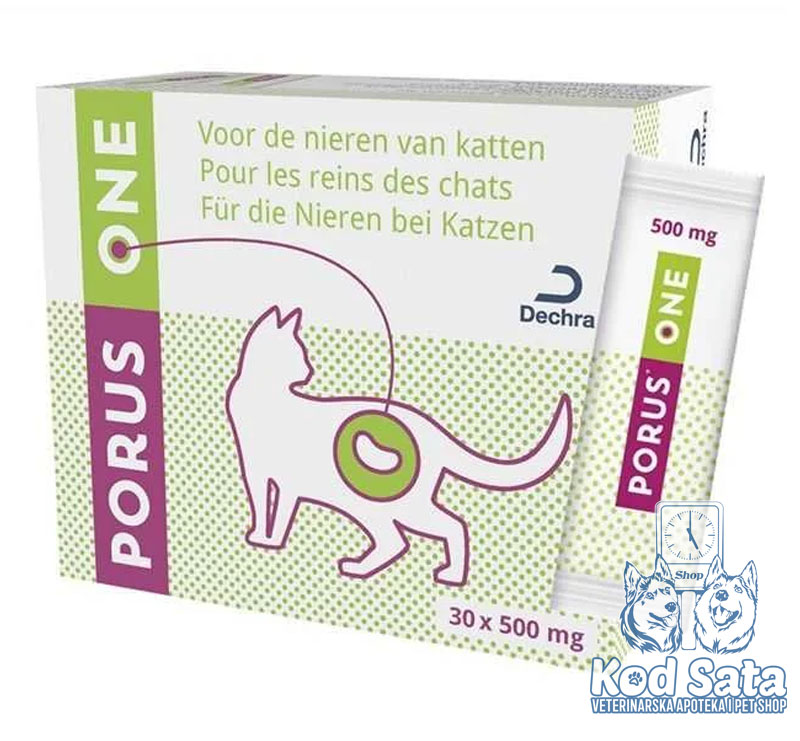 Dechra Porus One Za Mačke, Prašak Za Zdravlje Bubrega 500mgx30kom.