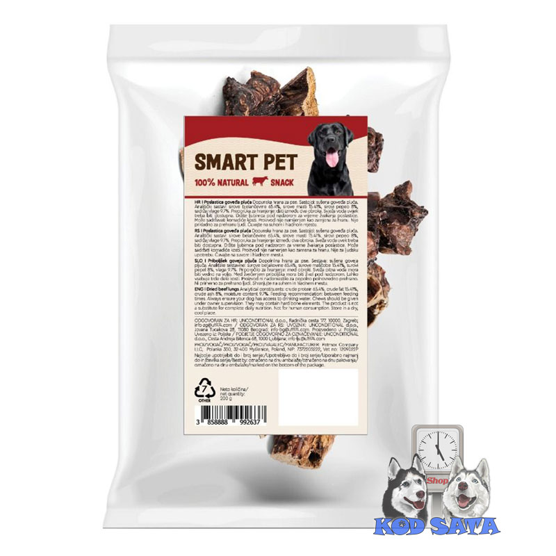 Prirodno Sušene Poslastice Za Pse, Goveđa Pluća 200g