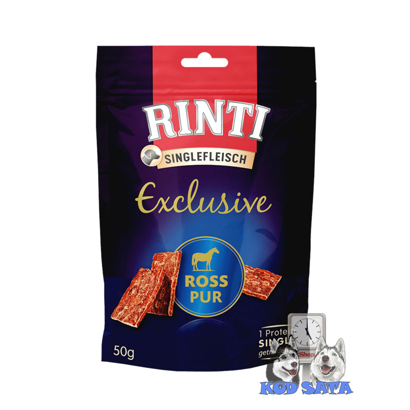 Rinti Exclusive Monoprotein Poslastice Za Pse Konjsko Meso 50g