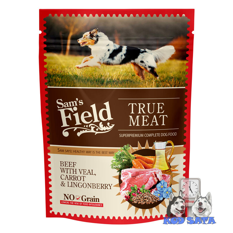 Sam's Field Obrok Za Pse, Govedina, Teletina i Brusnica 6x260g