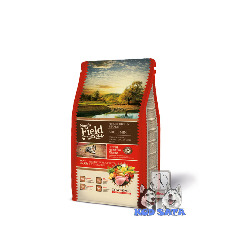 Sam's Field Hrana Za Odrasle Pse Malih Rasa, Sveža Piletina i Krompir 8kg
