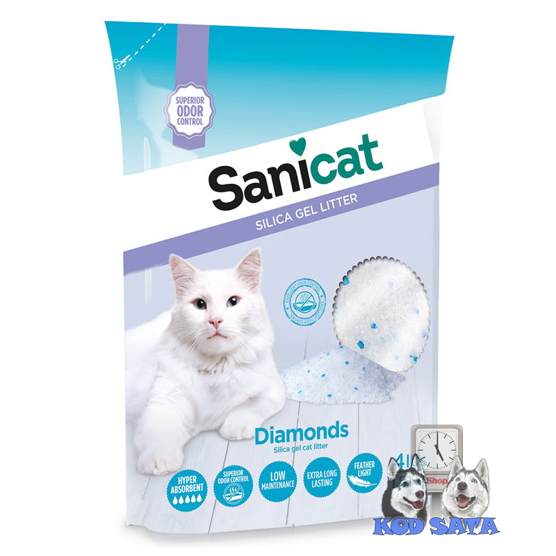Sanicat Diamond's Silikonski Posip Za Mačke 5l
