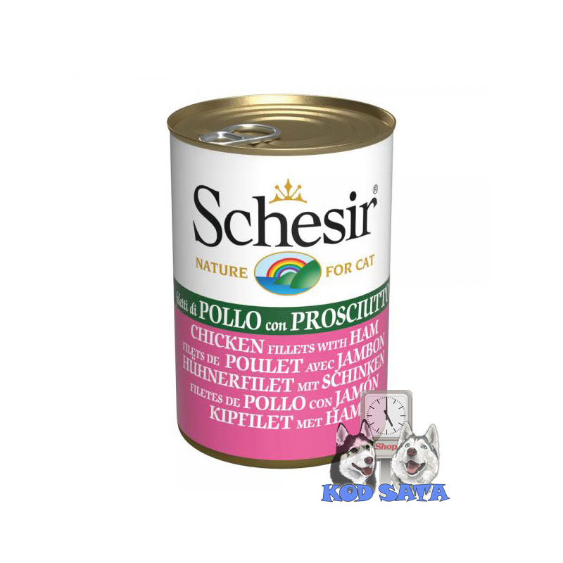 Schesir Cat Piletina i Šunka U Želeu (140g x 6)