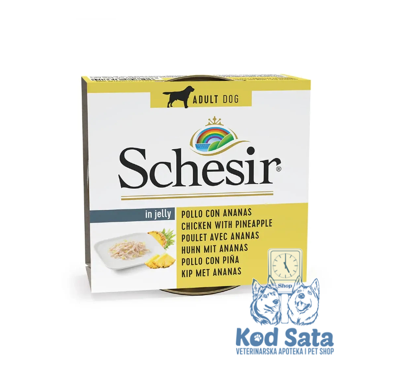 Schesir Dog Piletina Sa Ananasom u Želeu U Konzervi 150g
