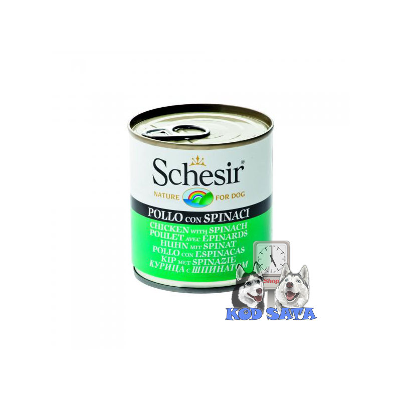 Schesir Dog Piletina i Spanać (285g x 6)