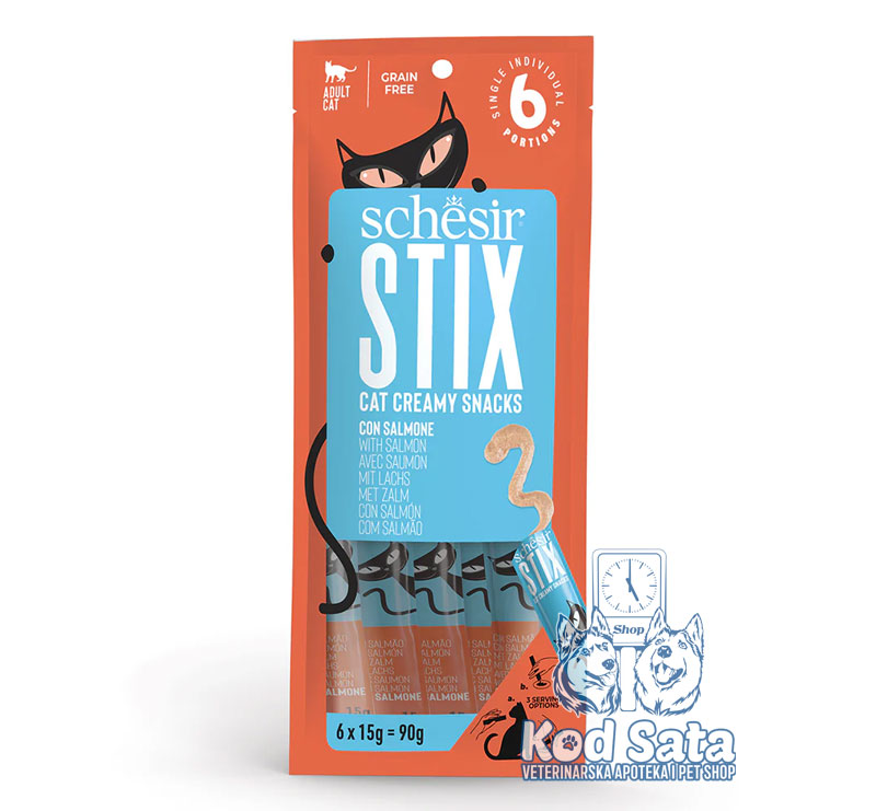 Schesir Kremaste Poslastice Za Mačke, Losos 6x15g