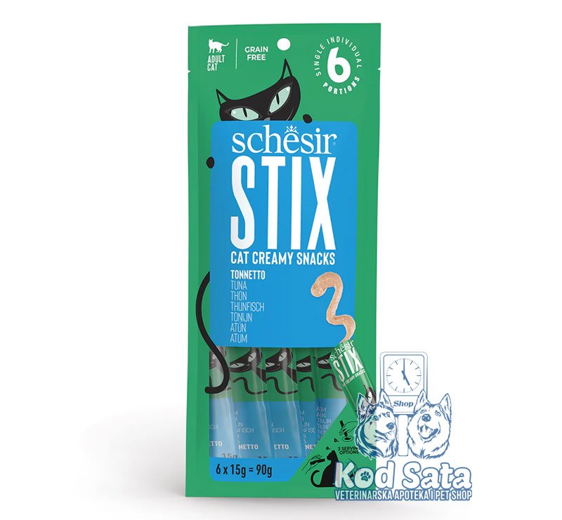 Schesir Kremaste Poslastice Za Mačke, Tunjevina 6x15g