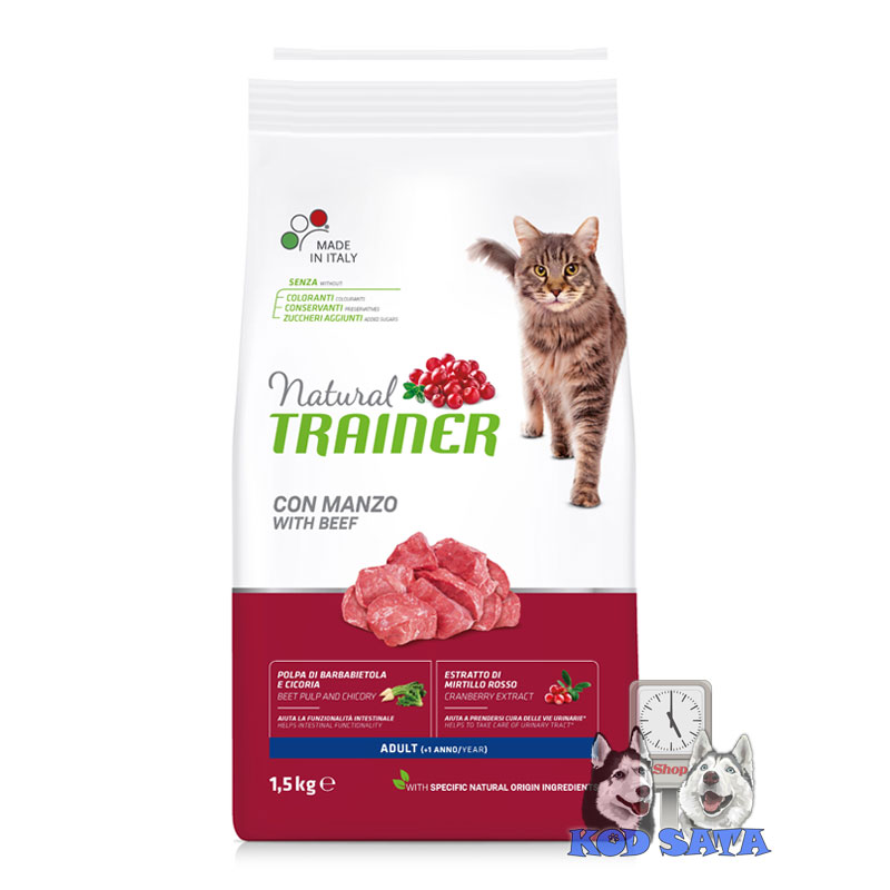 Trainer Natural Hrana Za Odrasle Mačke Govedina 1,5kg