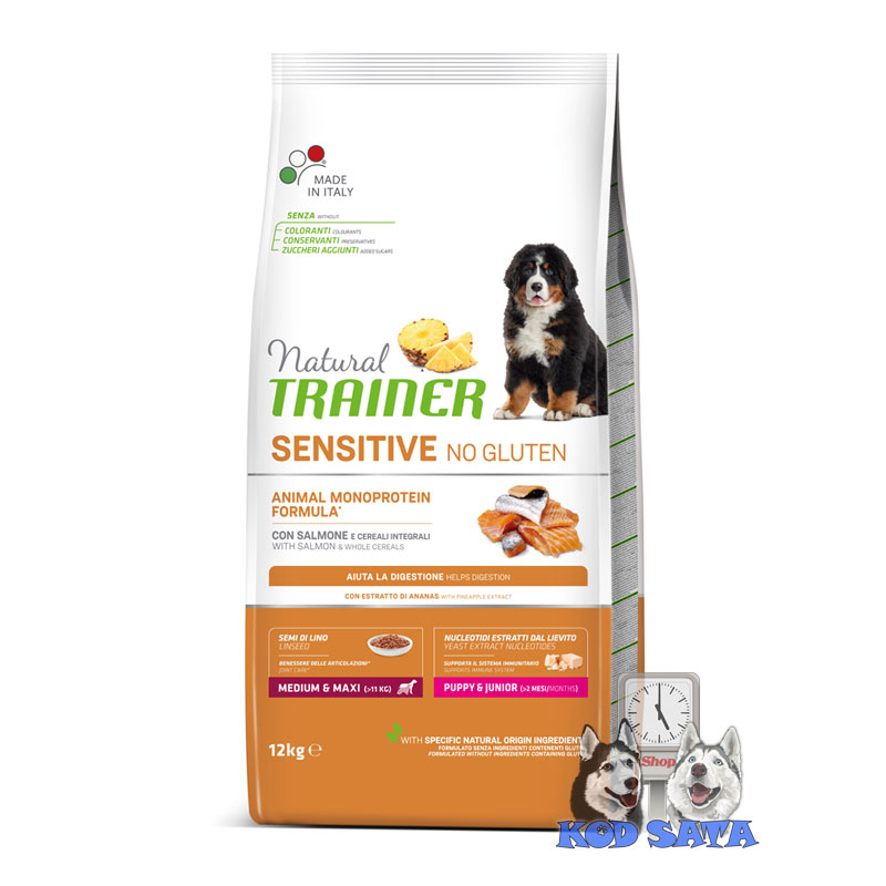 Trainer Natural Sensitive Puppy Medium&Maxi Hrana Za Štence Losos