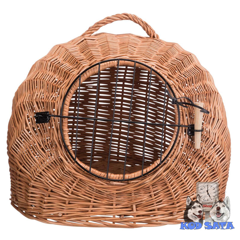 Trixie Transporter Od Pruća Sa metalnim Vratima 50x46x36