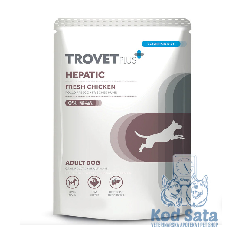 TrovetPlus Hepatic, Veterinarska Vlažna Hrana Za Pse Za Jetru
