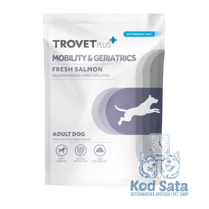 TrovetPlus Mobility & Geriatrics, Veterinarska Vlažna Hrana Za Starije Pse, Losos