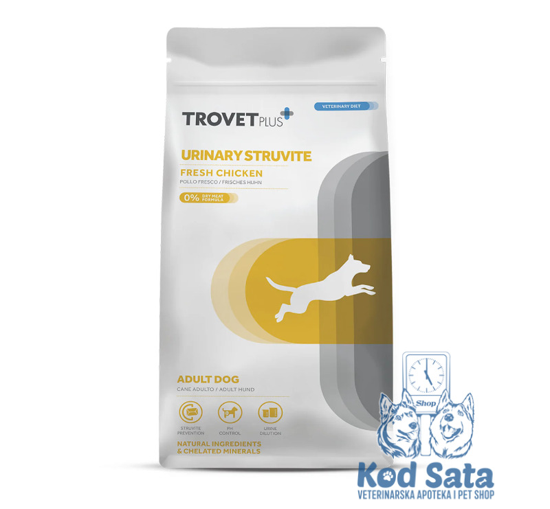 TrovetPlus Urinary Struvite Za Pse, Veterinarska Dijeta Za Probleme Urinarnog Trakta 3kg