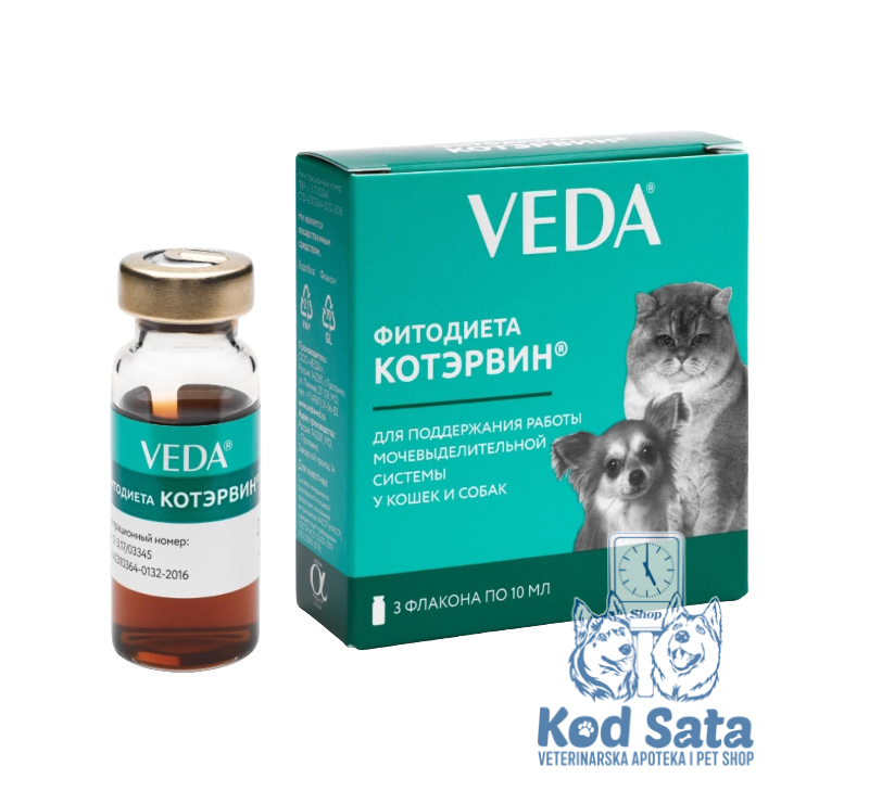 VEDA Kotervin Ampule Za Urinarne Probleme, Za Pse i Mačke 3x10ml