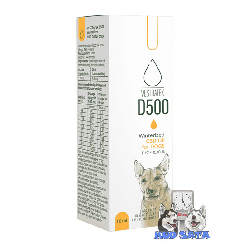Vestratek D500 CBD Ulje Za Pse 10ml