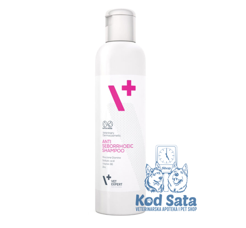 Vet Expert Antiseborrhoeic Šampon Za Pse i Mačke Protiv Peruti I Seboreje 250ml