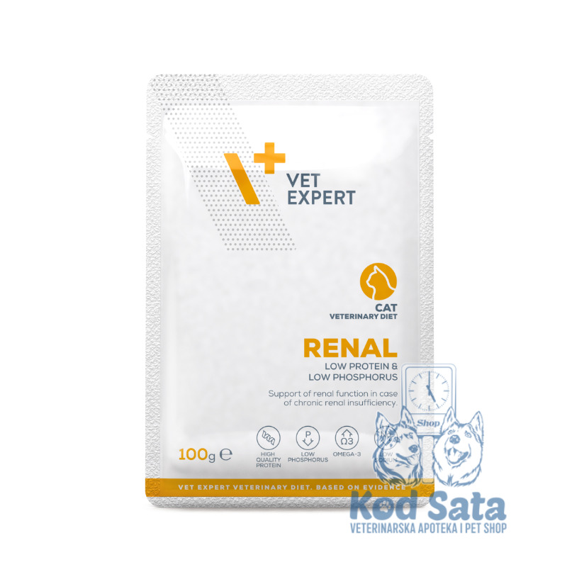Vet Expert Renal, Vet. Vlažna Hrana Za Mačke Za Podršku Bubrezima