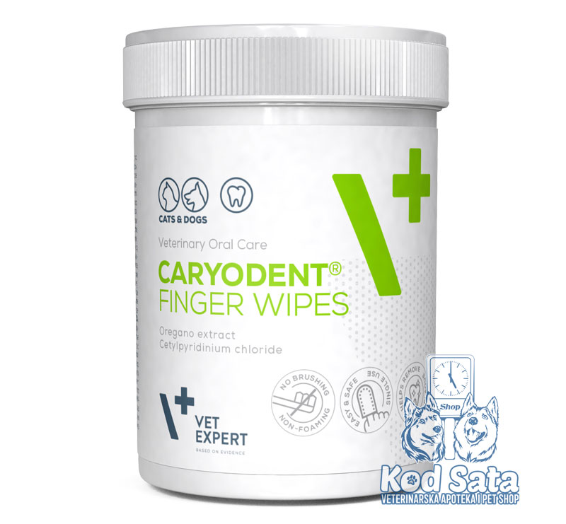 Vet Expert Vlažne Maramice Za Zube Caryodent, Za Pse i Mačke 50kom