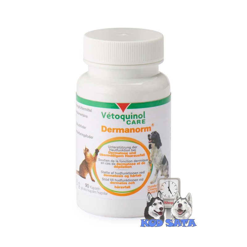 Vetoquinol Dermanom Za Zdravu Kožu i Sjajnu Dlaku 90kaps.