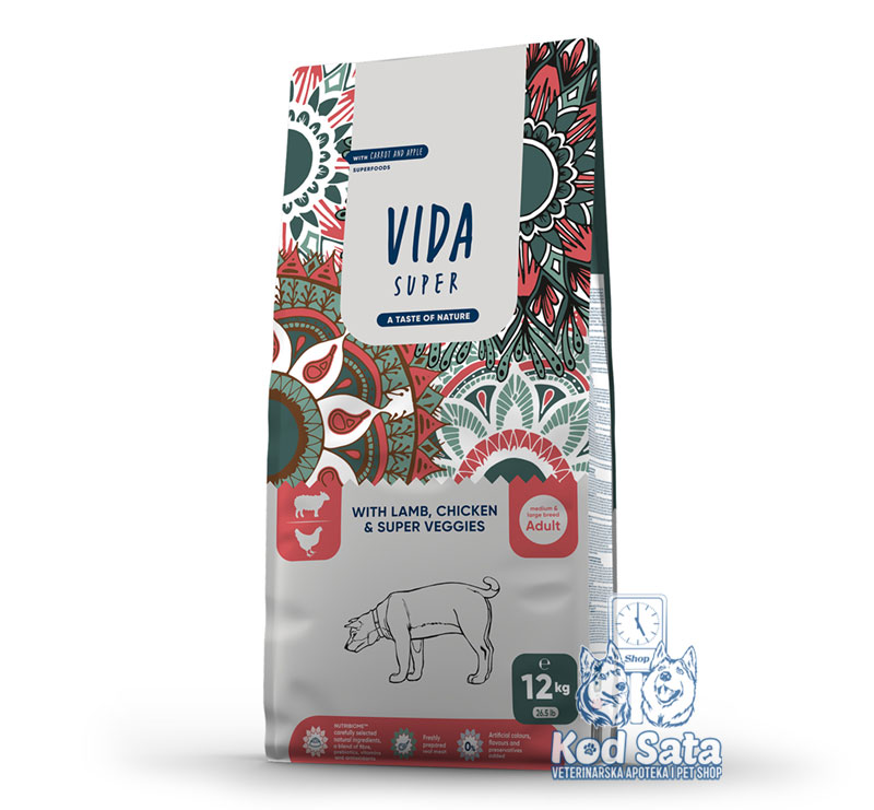 Vida Super Hrana Za Pse Srednjih i Velikih Rasa, Jagnjetina i Piletina 12kg